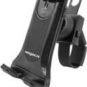 Sunny Health & Fitness Mobile Phone and Tablet Clamp Mount Holder for Bikes, Ellipticals, Treadmills and Other Handlebar Fitness Equipment