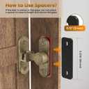 2 x Barn Door Locks, 90/180 Degree Right Angle Flip Gate Latch Fit for Bedroom, Garden, Cabinet - Sturdy and Secure Sliding Barn Door Lock (Bronze-1 Pc)