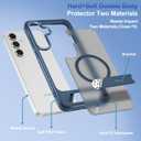 for Samsung Galaxy S26 Case with Screen Protector+Lanyard Wrist Strap,Magnetic Translucent Matte Rugged Slim Phone Cover Built in Invisible Kickstand [Fit for MagSafe],2026 Navy Blue