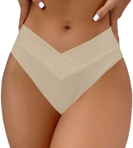 SherryDC Women's V Cut High Waisted Bikini Bottom High Leg Cut Swimsuit Bathing Suit Bottoms Size M