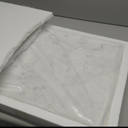 Diflart Natural Marble Pastry Board for Kitchen, 16x20 Inch, White, Stone Cutting Board Large for Dough Chocolate, Carrara Bianco, Marble Slab Christmas Thanksgiving Gift (White with Grey Veins)