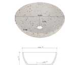 YIMAI Terrazzo Vessel Sink with Faucet and Drain, 15.7" Round Concrete Bathroom Sink Above Counter, Modern Artisanal Wash Basin Bowl with Matte Finish, Easy Install Combo Set for Vanity, 15.7"*15.7"*5.5"