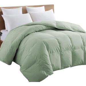 TEXARTIST Premium 2100 Series California King Comforter All Season Breathable Sage Green Comforter Soft 4D Spiral Fiber Quilted Down Alternative Duvet Insert with Corner Tabs Hotel Style (96"x104")