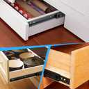 16 Inch Drawer Slides 4 Pairs (8pcs) Side Mount Rails - Heavy Duty Full Extension Ball Bearing  Drawer Slide Glides for Cabinet Kitchen, Dresser Runners - Draw Slides Sliders 100Lb Capacity