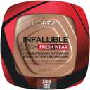 L'Oreal Paris Makeup Infallible Fresh Wear Foundation in a Powder, Up to 24H Wear, Waterproof, Amber, 0.31 oz. 