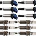 TRQ Ignition Kit Ignition Coil Spark Plugs Compatible with 2010-2013 BMW 128i 328i 328i xDrive 2010-2011 528i 2010 528i xDrive 2010-2012 X3 X5 Z4