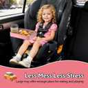 Car Seat Snack Tray for Kids Toddler Travel,Cup Holder Expander for Car,Toddler Travel & Road Trip Accessory for Mess-Free Snacking in The Car (Pink)