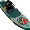 Retrospec Weekender Plus 10' Inflatable Stand Up Paddleboard Double Layer PVC iSUP Bundle w/Carrying case, 3 Piece Adjustable Aluminum Paddle, 3 Removable fins, Pump, and Cell Phone case
