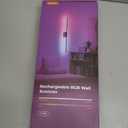 40 Inch Battery Operated Wall Sconces Set of 2, 12000mAh Rechargeable Smart Wall Lights with APP Control & Remote, Color Changing, Music Sync, Scene Modes, Wireless Wall Lamps for Living Room, Bedroom