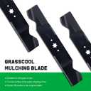 Grasscool 942-0677B Mulching Mower Blades for MTD Cub Cadet 942-0677A 742-0677B 742-0677A 742-0677 942-0677 GT1554 GTX1054 54 inch Deck Lawn Mower