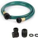 Garden Hose No Leaking for Watering: No Kink and Lightweight - 1/2" Water Hoses 4 FT with Female and Male Fittings for Outdoor and Yard