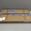 HOOBRO Folding TV Tray Tables, Side Table for Small Space, Industrial Snack Tables for Eating at Couch, Stable Metal Frame, Easy Assembly, Space Saving, Marble and Gold DM25BZ01