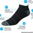 Amazon Essentials Men's Breathable Low Cut Tab Ankle Socks, Performance Zone, Comfortable Cushion Athletic, 6 Pairs