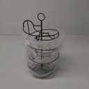 QUTREY Black Metal Egg Skelter with Storage Basket, Spiral Design Egg Holder for Large Egg for Countertop, Kitchen