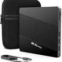 XRTFORE External 4k Blu Ray Drive for Pc,Portable 4k UHD Blu Ray Player,SD/TF Port with Carry Case, USB 3.0 HD Blu-Ray Player,DVD+/-RW External Optical Drive for MacBook Pro Windows Laptop