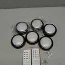 BLS LED Puck Lights with Remote Control, Wireless Under Cabinet & Closet Lighting, RGB 13 Color Changing Lights with Dimmer, Timer & AA Battery Operated, Push, Touch, Stick on for Night, Black, 6 Pack