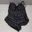 Holipick Women Tummy Control One Piece Swimsuits Strapless Bandeau Bathing Suits Slimming Halter Swimwear (XX-Large, Black Dot)