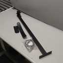 Backpack Blower Rack with Lock for Trailer  Heavy-Duty Thickened Steel Mount Fits 22"-26" Blowers, Anti-Theft Design for Open Trailers or Garage Storage, Black