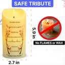 Skywin Flameless Memorial Candles for Deceased (Beside Me), 5.9 x 2.7 Inches LED Memorial Candles for Loss of Loved Ones, Remembrance and Sympathy Gift