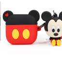 Case for AirPods 4th Generation Wireless Earbuds (2024) with Doll and Carabiner, Silicone Charging Protective Cover with Cartoon Skin Design for AirPods 4 (MIC)