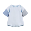 Bafeicao Baby Boy Girl Bubble Romper Color Block Short Sleeve T Shirt Newborn Summer Bodysuit 12-18M, Blue 