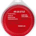Trimmer Line 49-16-2713 for Milwau-kee Trimmer 2725-20 Weed Eater String -red 0.095-250ft (Red Twisted) (Red 01)