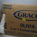 Graco Olivia 3-in-1 Convertible Crib GREENGUARD Gold Certified, 100% Solid Wood, Fits Standard Baby Crib Mattress, Converts to Toddler Bed and Daybed, 4 Adjustable Mattress Heights (Hazelnut), 29"L x 54"W x 45"H