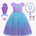 Mermaid Dress for Girls Princess Costumes for Halloween Cosplay Fancy Dress Up Party Birthday Outfit 3t/100