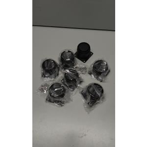 7-Pack 2 Inch Furniture Legs, Stainless Steel Legs for Furniture+32pcs Screws, Black