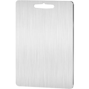 Titanium Cutting Board, Double Sided Stainless Steel Non Toxic Cutting Boards for Kitchen, Food-Grade chopping Board for Cutting Meats, Fruits And Vegetables (12x8in)