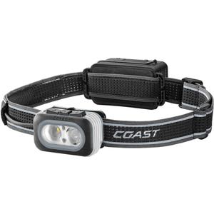 Coast RL20R 1000 Lumen Tri-Color LED Rerchargeable Headlamp with Flood and Spot Beams, Variable Light Control, Fixed Focus, Ultra-Strap, Red/Green Modes