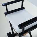 Casual Home 30" Director's Chair Black Frame-with White Canvas, Bar Height