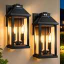 Solar Porch Lights Outdoor with Motion Sensor, Dusk to Dawn Waterproof Solar Wall Light with 3 Lighting Modes, Wall Sconce Light fixtures for Home Garage Porch Yard Front Door