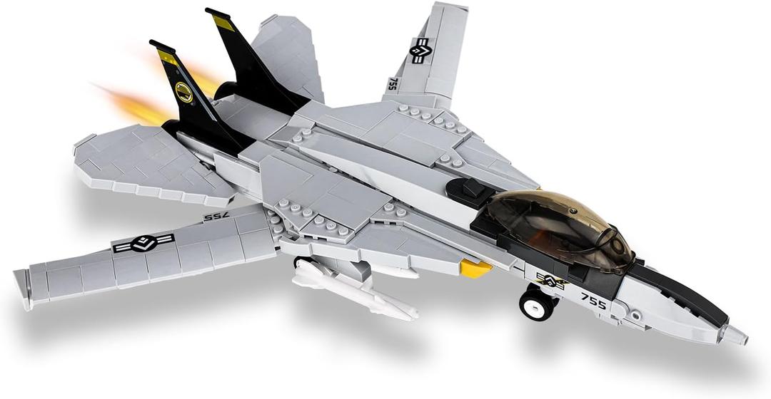 F-14 Fighter Military Army Airplane Building Bricks Set- Compatible with Lego Planes and Jets, Gifts of Construction and Toys for Military Enthusiasts and Boys (404 Pcs)