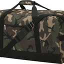 55L Large Duffle Bag for Men Travel - 25 inch Sports Duffel Bag with Hard Bottom - Camo
