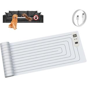 SEERWAY Pet Shock Mat for Dogs & Cats, 60"x12" Rechargeable Electric Training Mat to Keep Pets Off Couch, Bed, Kitchen Counter, Furniture with Adjustable Shock Levels