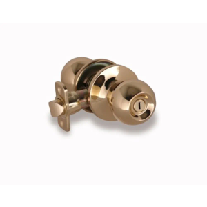 1731191 Atlas Ball Style Door Knob - Entry, Polished Brass