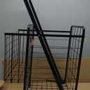 VEVOR Folding Shopping Cart, Jumbo Grocery Utility Cart with Double Baskets, 360 Swivel Wheels, 110 LBS Large Capacity Heavy Duty for Laundry, Shopping, Grocery, Luggage, Black