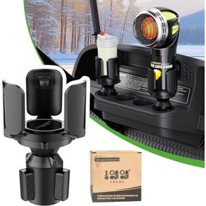 10L0L Golf Cart Heater Propane Cup Holder - Adjustable Rotating Mount for Propane Heaters & Tumbler Holder Universal for Yamaha, EZGO, Club Car