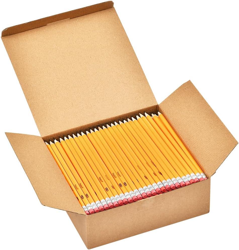 Madisi Wood-Cased #2 HB Pencils, Yellow, Pre-sharpened, Bulk Pack, 240 Pencils