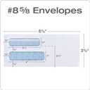 Columbian #8-5/8 Security Envelopes, 500 Pack, Double Window Self Seal Envelopes for QuickBooks Checks and Business Mailings, Tamper Evident, 3-5/8" x 8-5/8", Durable 24 lb White Paper
