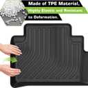 Floor Mats for Acura RDX 2016-2018 (Not for Front Passenger Seat w/ 4-Way Power Adjustment), Heavy Duty TPE Waterproof Non-Slip All Weather Protection Custom, Floor Mats & Cargo Liner