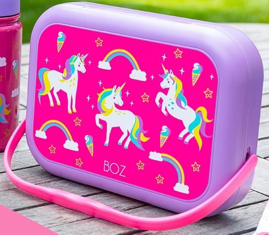BOZ Bento Box for Kids - 4 Compartment Leak Proof Lunch Container - Ages 3 to 7 - Dishwasher Safe