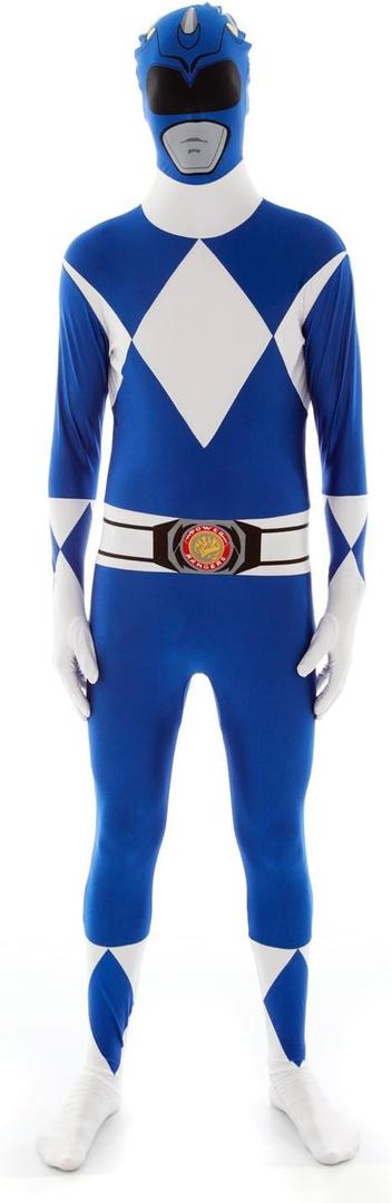 Morphsuits Power Ranger Costume Adult, Power Rangers Costume Adult Men, Power Ranger Costume Adult Woman (X-Large, Blue)