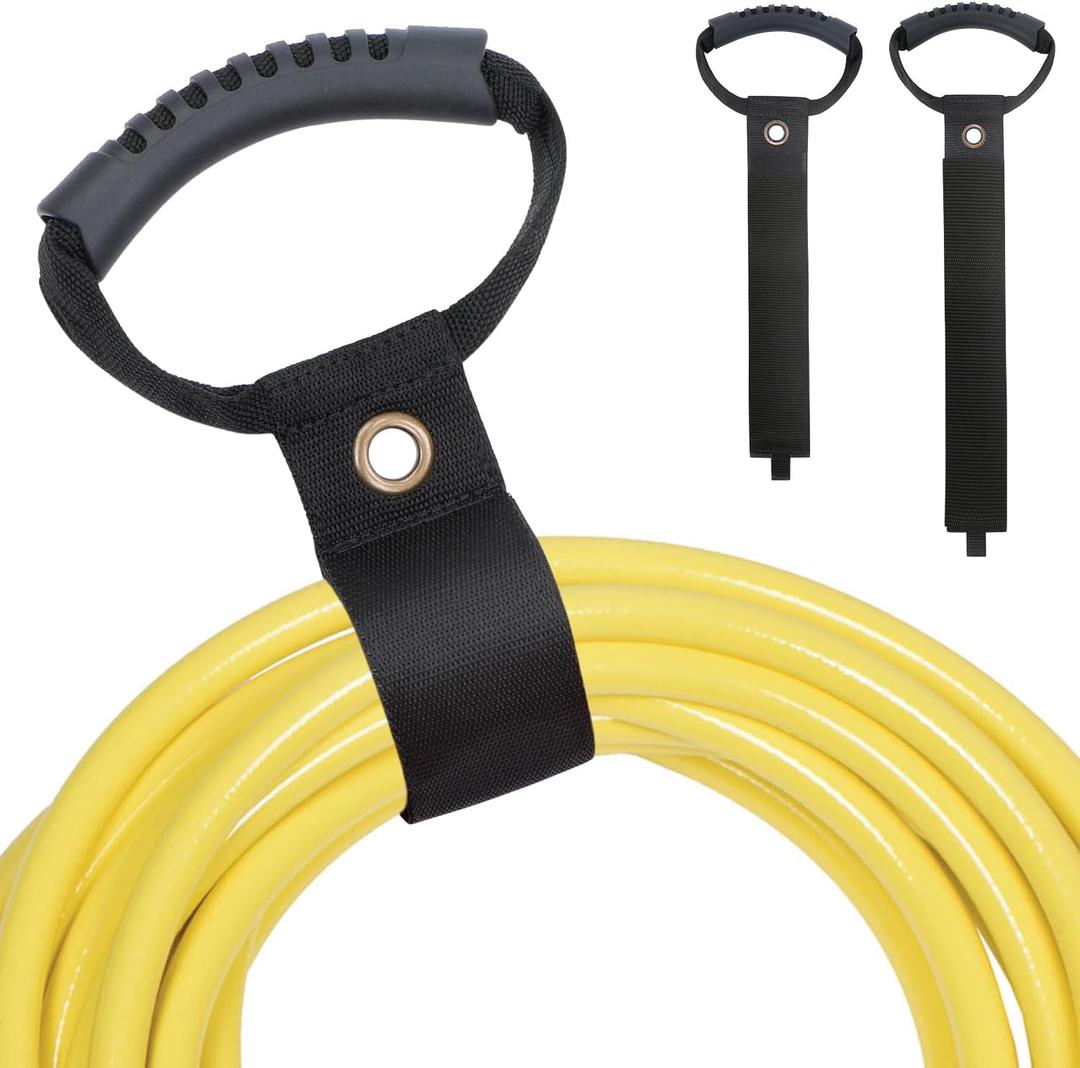 2 Pack Extension Cord Holder Organizer, 19 Inch & 24 Inch Adjustable Hook and Loop Cable Storage Straps with Handle for Garage Electrical Cords Cable Rope Hose Organizers and Storage