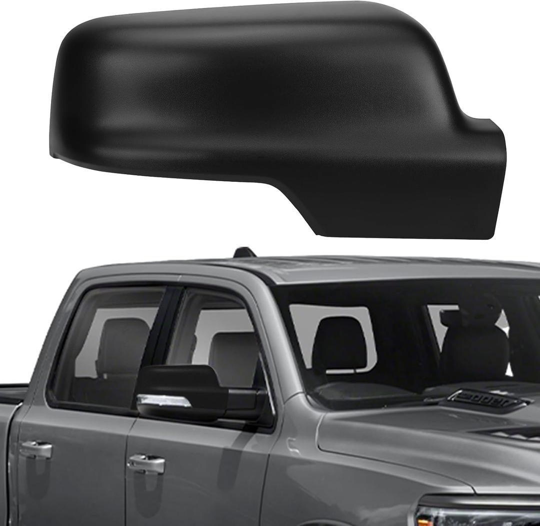 Right Passenger Side Car Mirror Cap Cover Compatible with Dodge Ram 1500 Replacement Accessories 2019-2025 with Turn Signal Light Model, Not for Classic Ram 1500 and Towing Mirrors