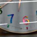 HZDHCLH Kid Wall Clocks Battery Operated,12 inch Silent Non Ticking Modern Wall Clock for Nursery Kids Room Living Room Bedroom Kitchen Office Classroom Decor (Gradient)