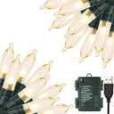 Christmas Lights 33ft 100 LED Battery String Lights with Timer Memory Function USB or Battery Powered Waterproof String Lights for Indoor Outdoor Decoration