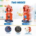 EagleStone Movable Dinosaur Shooting Toys for Kids Games with 2 Air Pump Gun, Party Toys with Score Record, LED & Sound, 48 Foam Balls Electronic Target Practice Gift for Boys and Girls