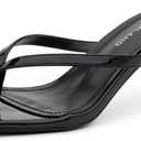 Shoe Land Kitten Heels for Women | Flip Flop Low Heels Thong Sandals | 2.75 Inch Stiletto Heeled Slides | Square Open Toe Slip-On Dressy Sandals for Summer | 2025 Trendy (6)